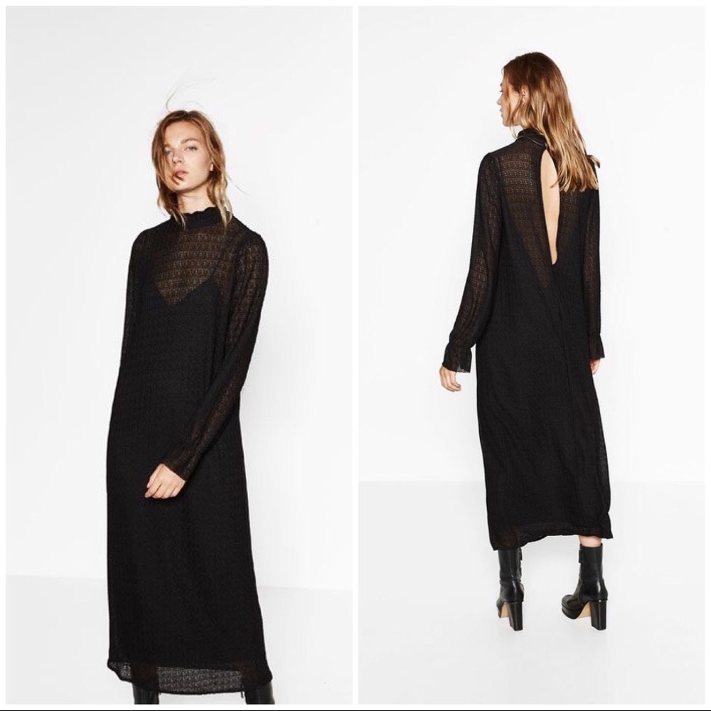 NWT ZARA LONG VICTORIAN STYLE DRESS SZ S